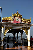 Myanmar - Sagaing, Shwe-kyet-kay a pagoda on a steep bank of the River close to the two parallel bridges linking Sagaing and Amarapura. 